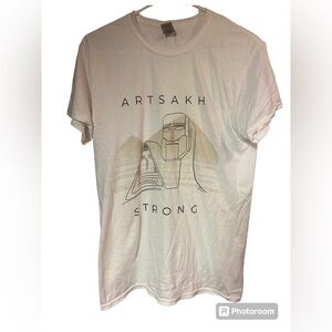 Gildan heavy cotton graphite print Tee shirt small Armenian tshirt short sleeve